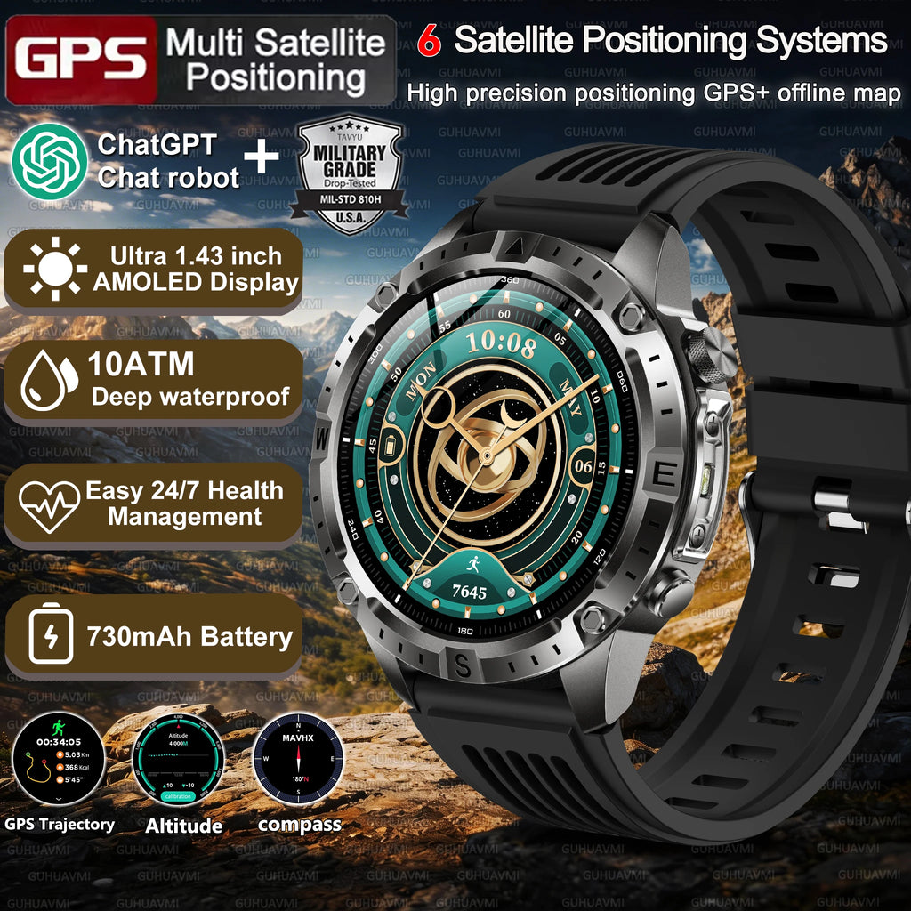 Montre GPS AMOLED avec cartes hors ligne – CLEVI Paris