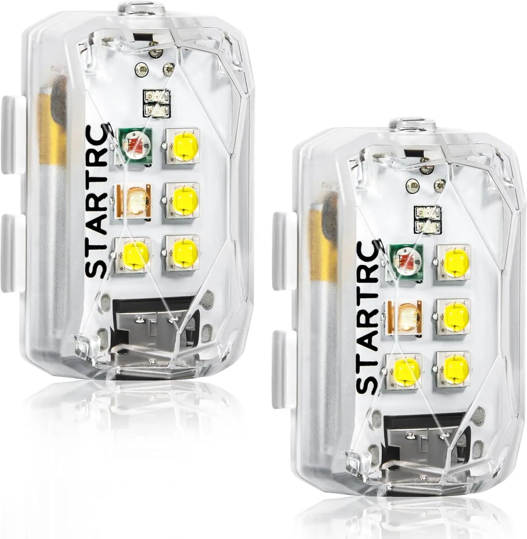 Feux Stroboscopiques Anti-Collision STARTRC – 120 Lm, 360°, 5h Autonomie, Compatibles DJI & Tous Drones RC – CLEVI Paris