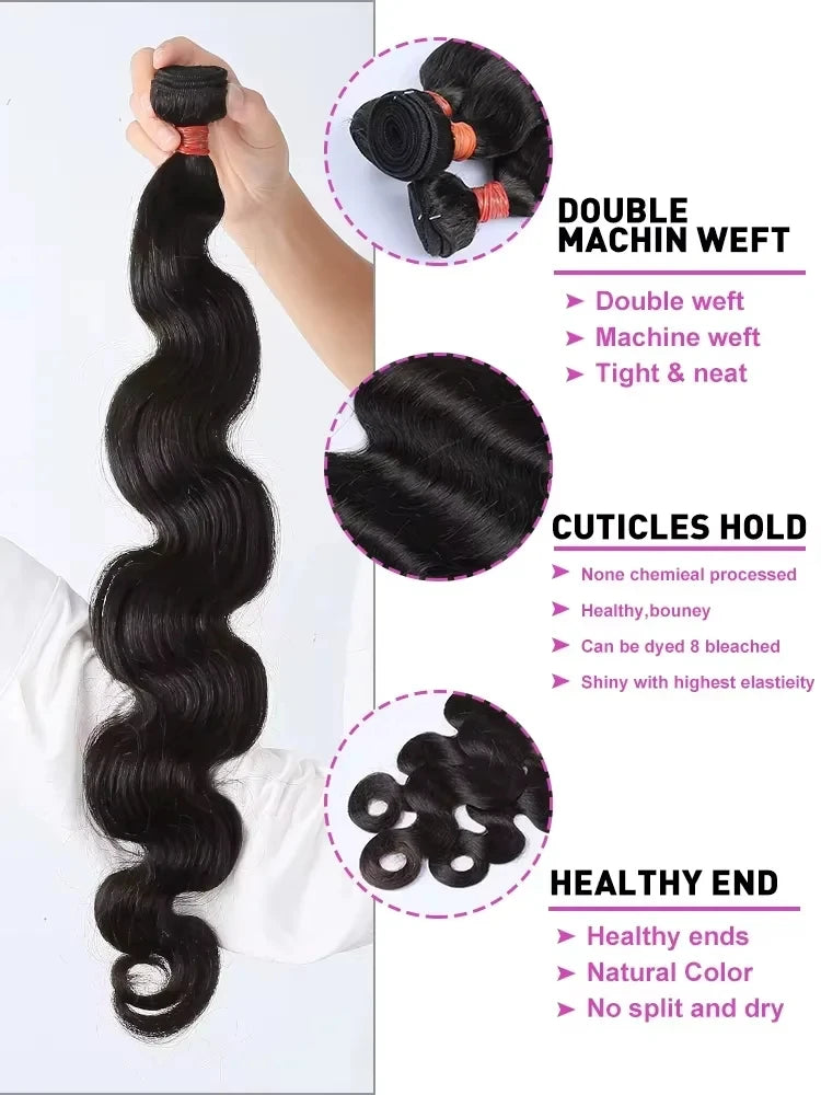 Bundles Body Wave indiens, cheveux humains – CLEVI Paris