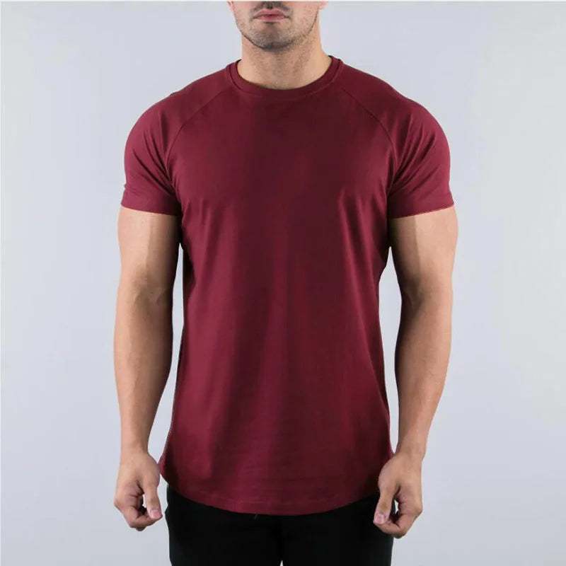 T-Shirt Sport Homme – Coton Respirant, Coupe Slim, Manches Courtes