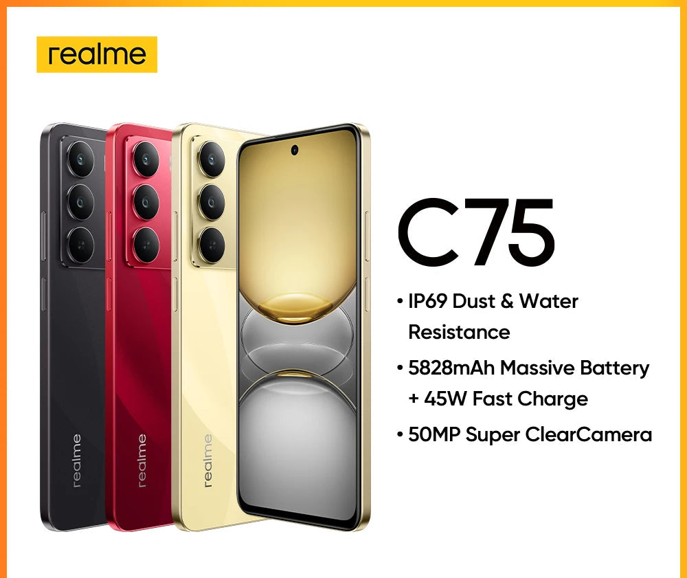 Smartphone realme C75 4G version Europe – CLEVI Paris