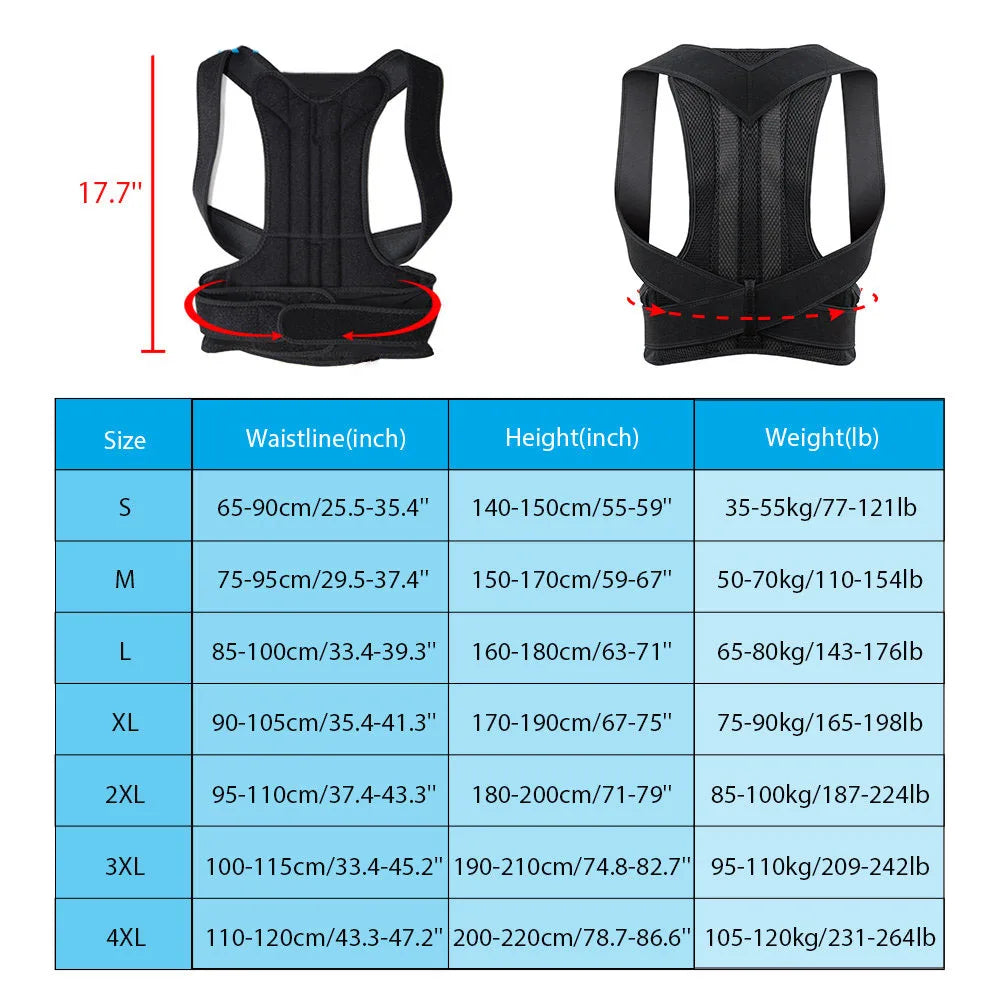 Correcteur de Posture Haut du Dos – Soutien Clavicule & Épaules Homme Femme