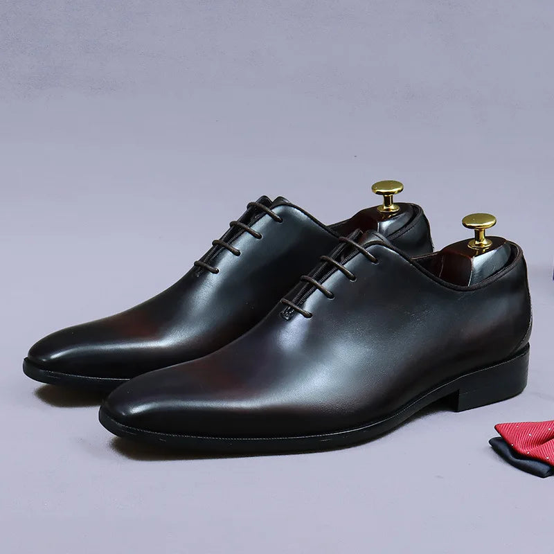 Oxford Whole Cut Homme Cuir de Vache Artisanal Respirant | Mariage & Formel EU 38-46