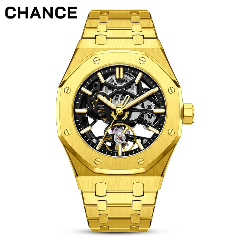 Montre Tourbillon Automatique Squelette Homme | Acier Inoxydable – CLEVI Paris