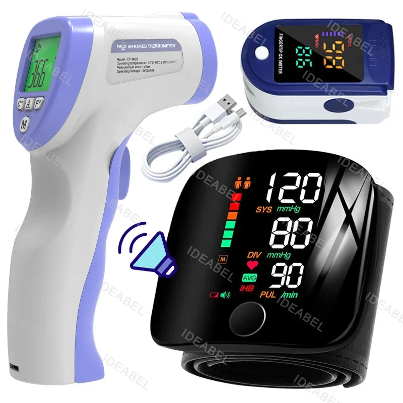 Tensiomètre Poignet LCD Rechargeable Vocal Auto 18 Designs – CLEVI Paris