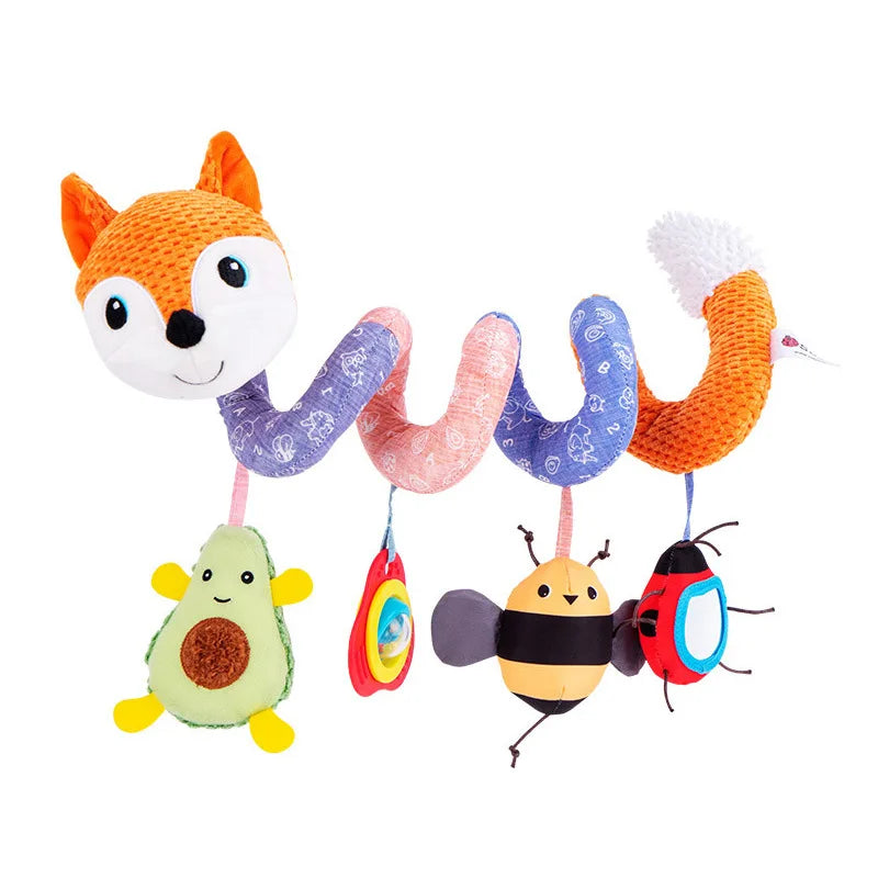 Jouet Sensoriel Bébé Spirale Peluche Animaux Musical Poussette Siège Auto QWZ – CLEVI Paris