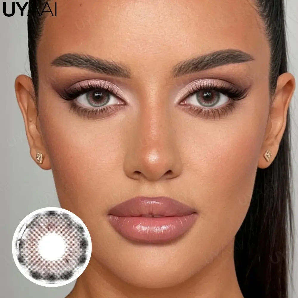 Lentilles de Contact Colorées UYAAI – 14 Teintes Naturelles, Sans Correction, Port Annuel