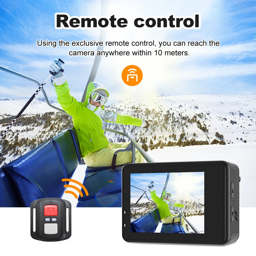 Action Cam OURLIFE 5K 4K60fps – Grand Angle 170°, Écran Tactile 2", EIS, Étanche 30m, WiFi, Vélo & Moto – CLEVI Paris