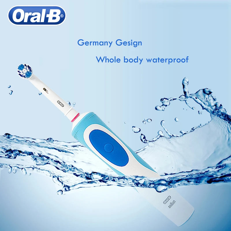Brosse à Dents Électrique Oral-B Vitality D12 – Rotation 3D, Têtes FlexiSoft, IPX7, 7 Jours d'Autonomie – Têtes Offertes