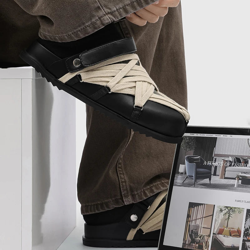 Sandales Homme Cuir Véritable Style Romain Casual – CLEVI Paris