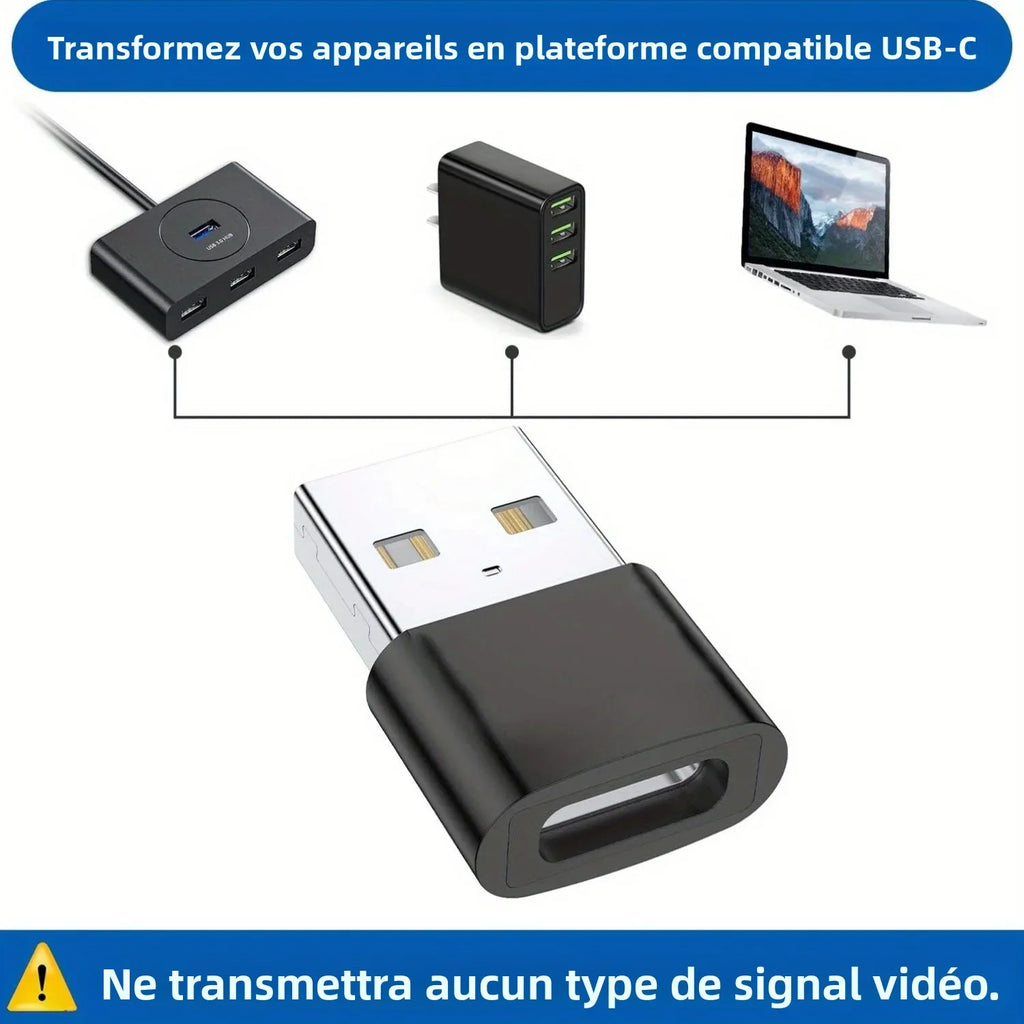 Adaptateur USB-A vers USB-C Lot de 3 OTG – CLEVI Paris