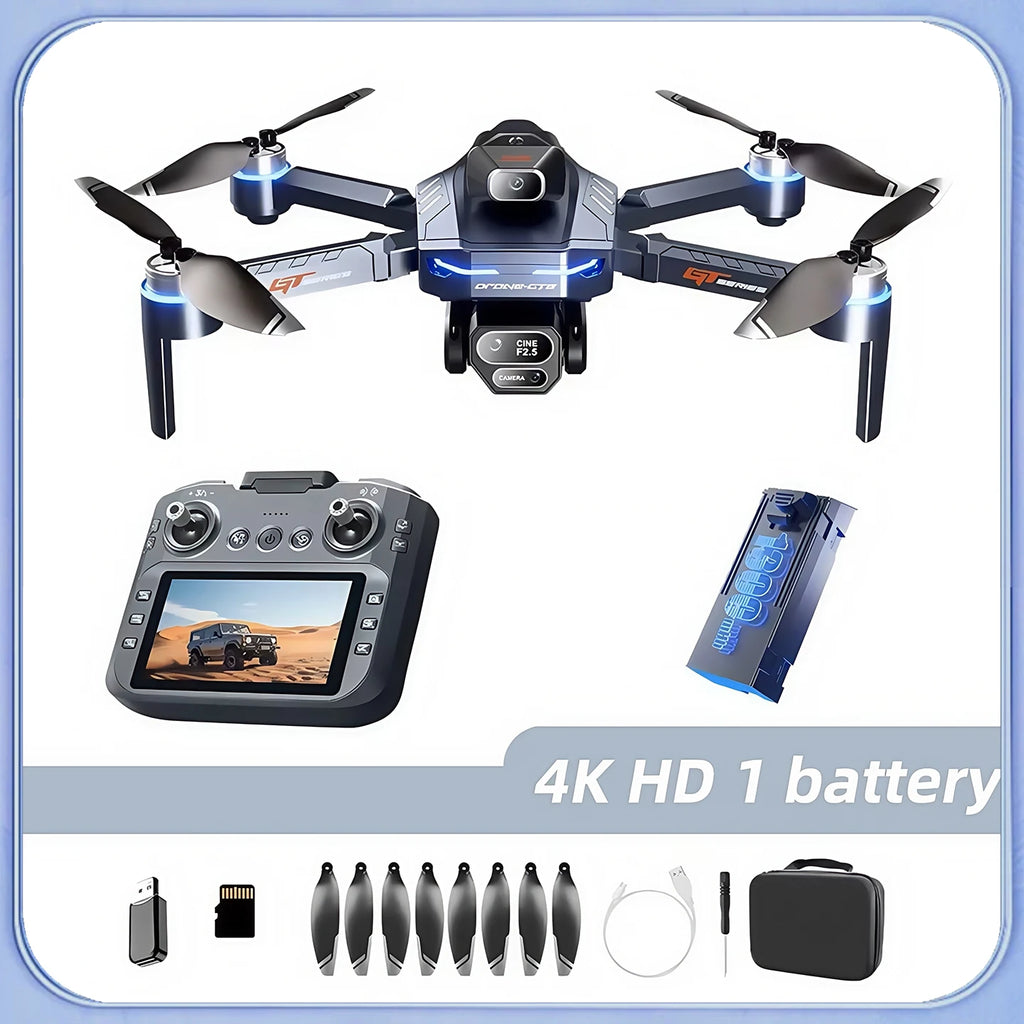 Drone LS GT8 8K Double Caméra FPV – Moteur Brushless, Écran 4,3", Évitement d'Obstacles, Flux Optique, Portée 3000m, 177g