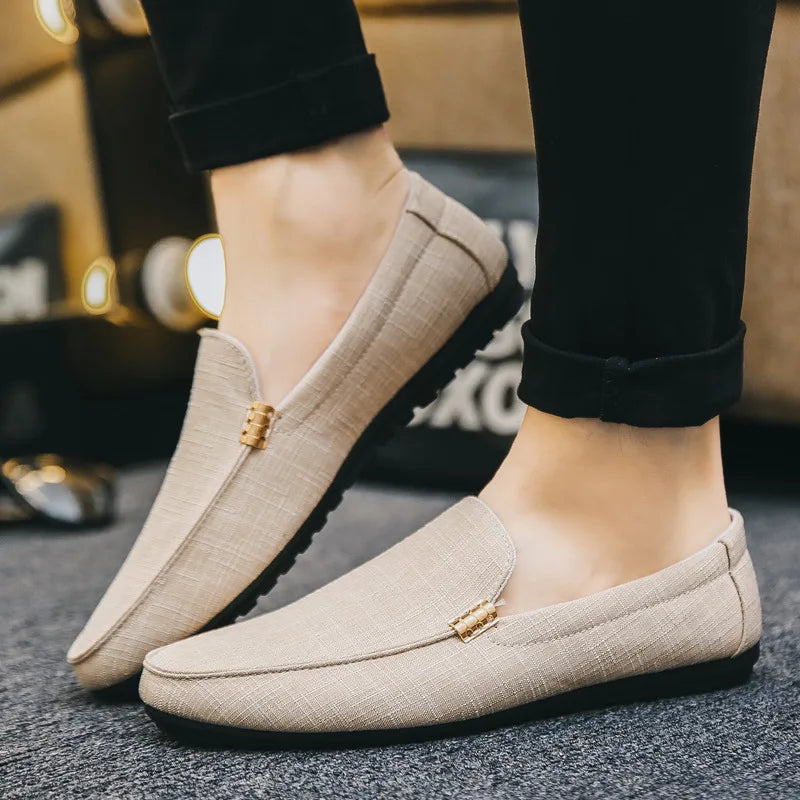 Mocassins Canvas Slip-On Homme – CLEVI Paris