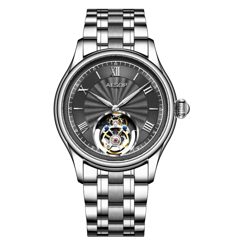 Montre Homme AESOP Tourbillon Édition Limitée – Mécanique Manuelle, Verre Saphir, Squelette