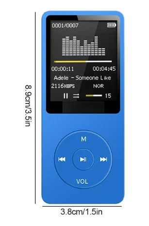 Lecteur MP3 Ultra-Slim Bluetooth FLAC FM TF 128Go 10h Sport Walkman – CLEVI Paris