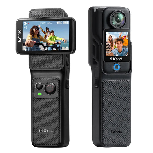 Caméscope de Poche SJCAM C400 4K – Stabilisation 6 Axes, Écran Tactile Rotatif, Module Détachable, WiFi, Vlogging – CLEVI Paris