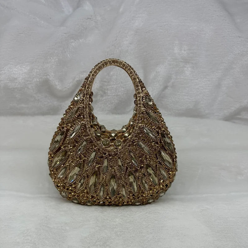 Pochette Soirée Femme Minaudière Strass Cristal 9 Coloris Mariage Gala – CLEVI Paris