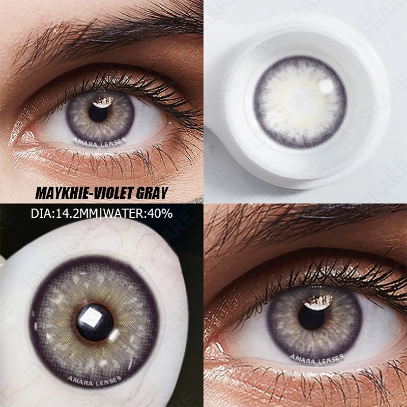 Lentilles de Contact Colorées AMARA | Collections RichGirl, Myakhie & Pattaya | Sans Correction | 1 Paire – CLEVI Paris
