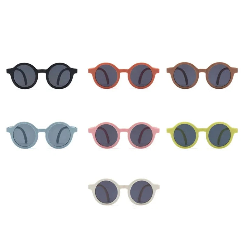 Lunettes de Soleil Enfant Pliables – Rondes, Mignonnes, 7 Coloris – CLEVI Paris