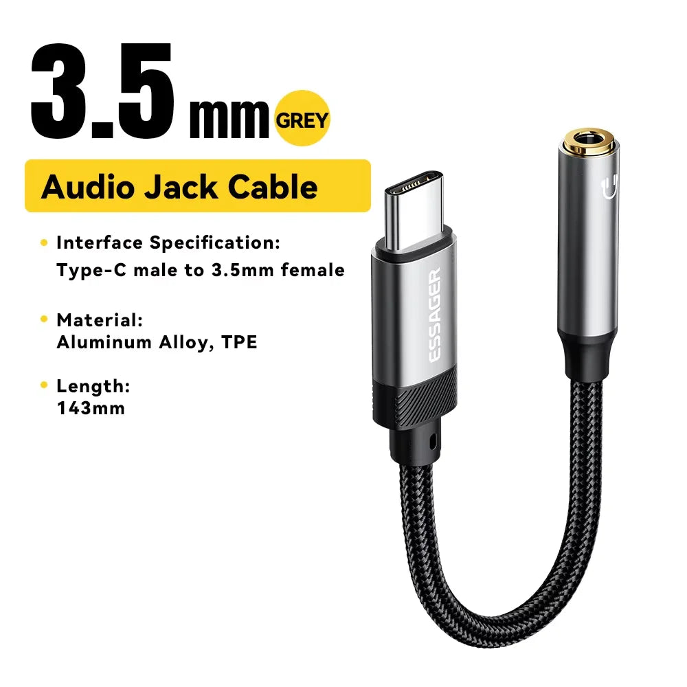 Adaptateur Audio Lightning/USB-C vers Jack 3.5mm – CLEVI Paris