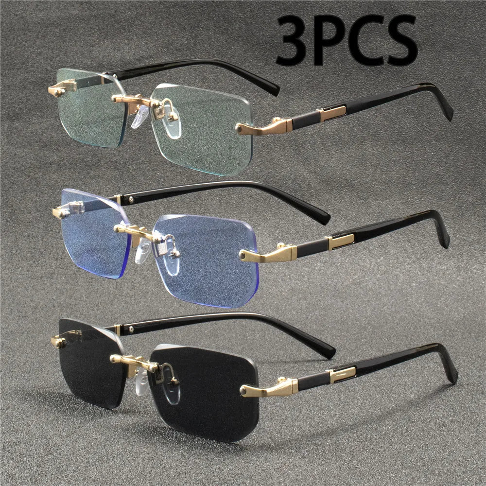 Lunettes de Soleil Sans Monture Rectangle Fashion — CLEVI Paris