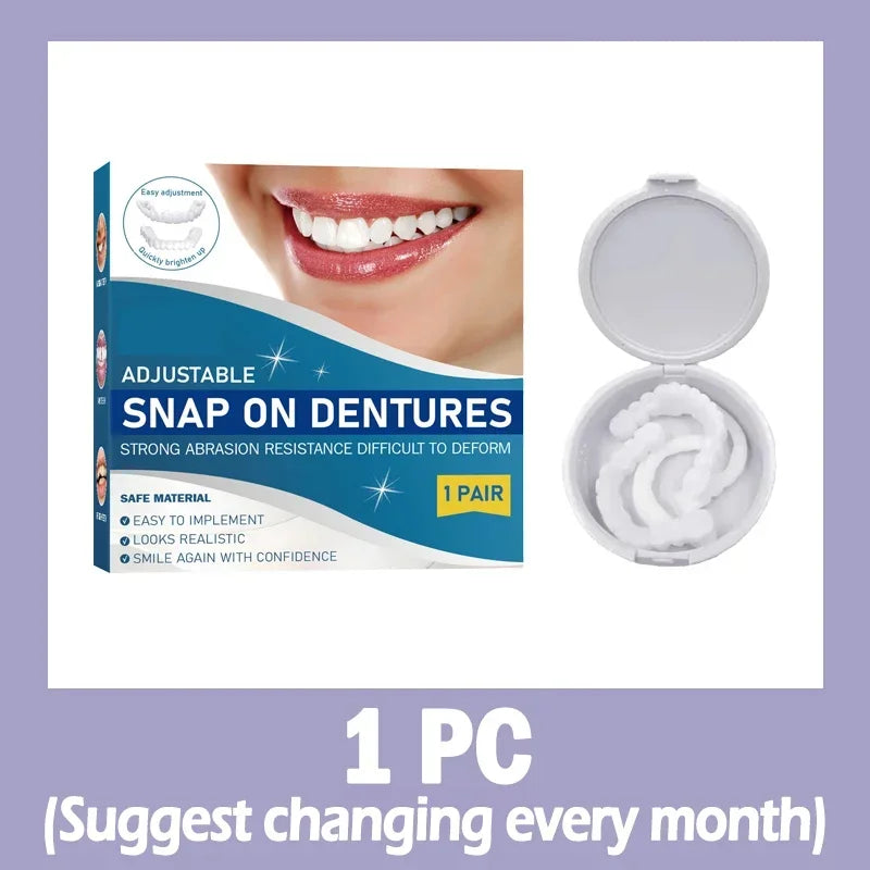 Kit Dentier Snap-On Ajustable – Réparation Instantanée, Couronne Temporaire & Solution Invisible Médicale