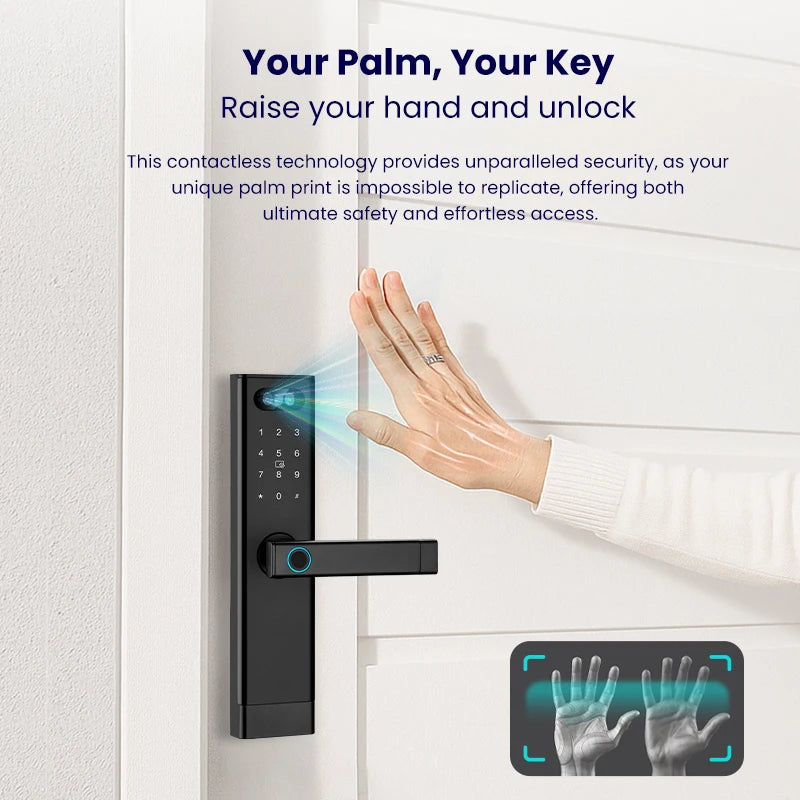 Serrure Connectée Catchface – Reconnaissance Faciale, Caméra, Écran, Tuya WiFi, 7 Modes