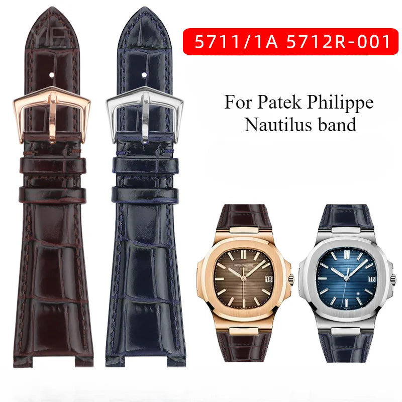 Bracelet Montre Cuir Vache | Compatible Patek Philippe Nautilus PP5711 5712G – CLEVI Paris