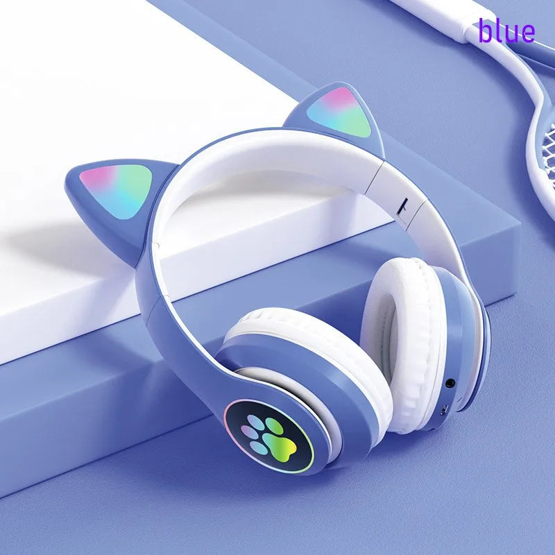 Casque Bluetooth Oreilles de Chat LED Micro Enfant Fille – CLEVI Paris