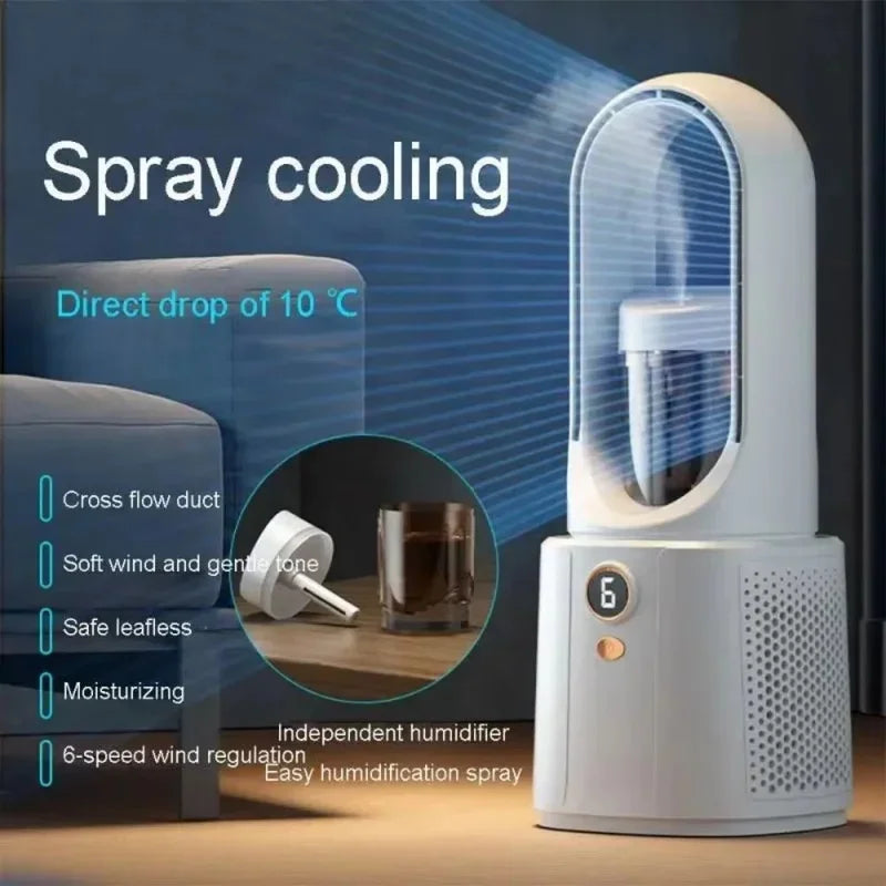 Ventilateur de bureau USB-C avec veilleuse – CLEVI Paris
