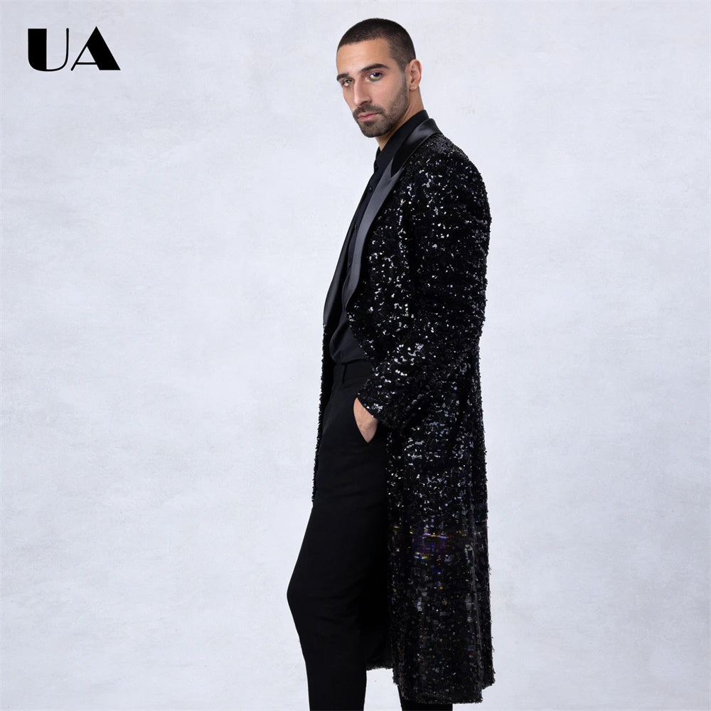 Veste Longue Homme à Paillettes – CLEVI Paris