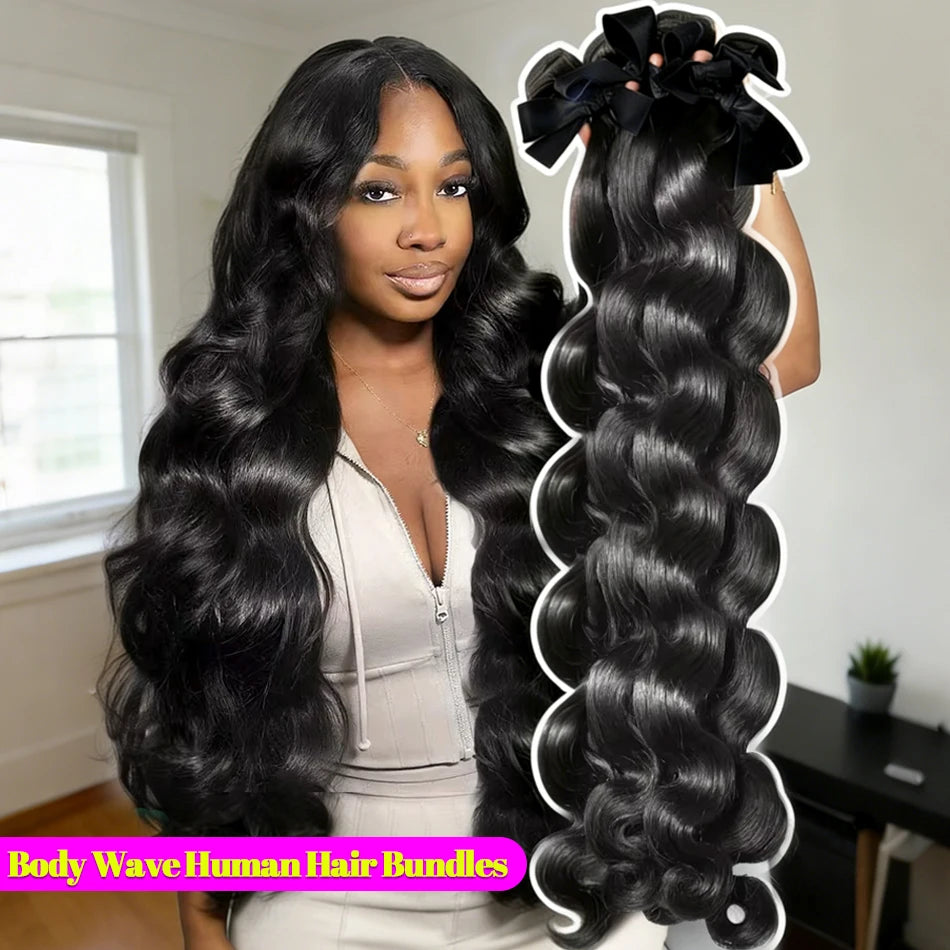 Bundles Body Wave Cheveux Humains Brésiliens Remy Hair 12A Double Weft Couleur Naturelle 6-40 Pouces – CLEVI Paris