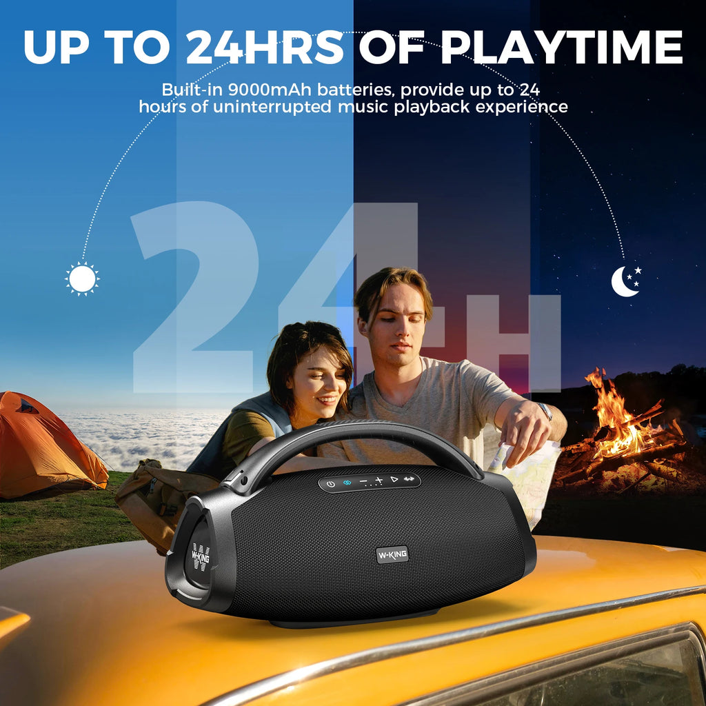 W-KING D20 Enceinte Bluetooth 200W RMS IP67 Karaoké 24h Boombox – CLEVI Paris