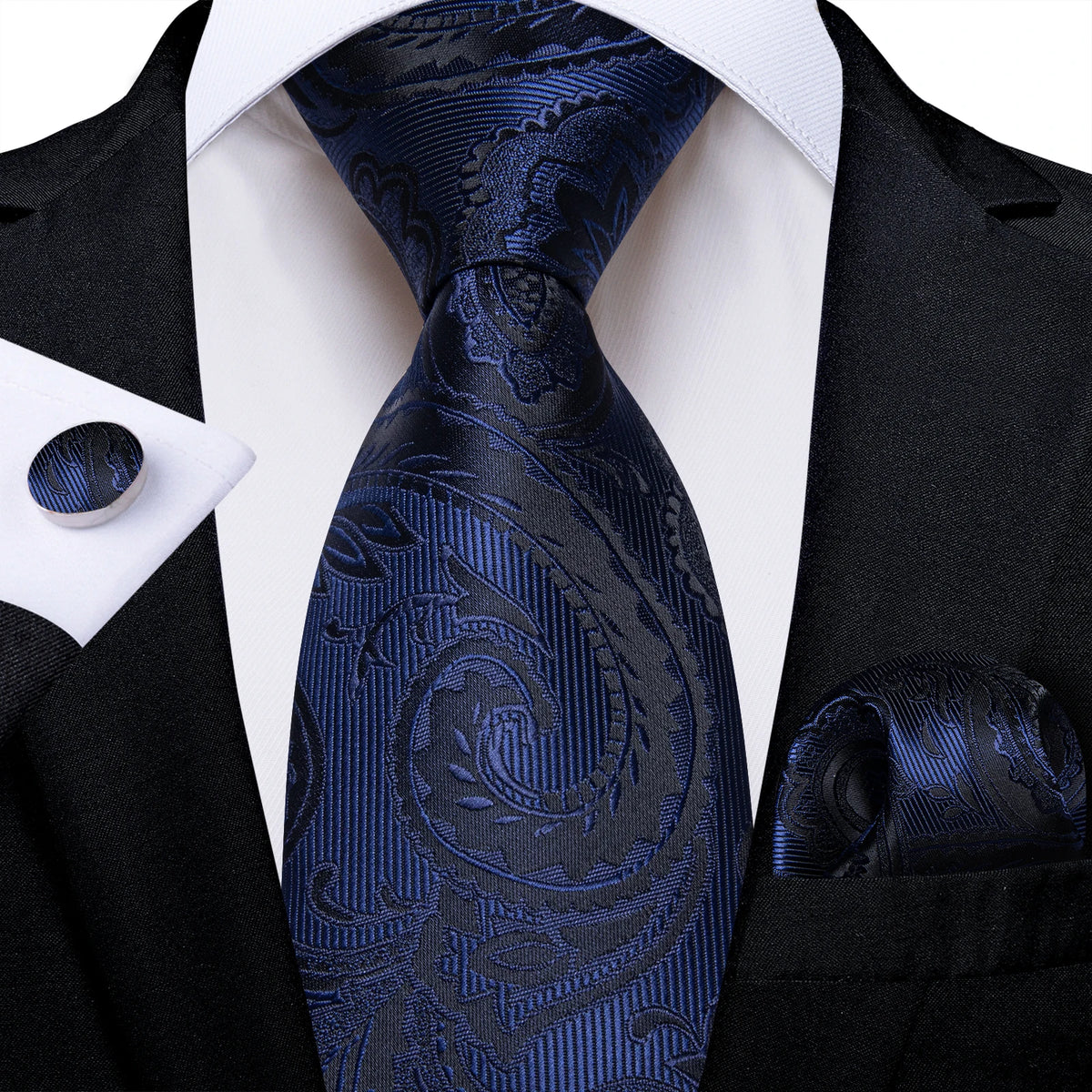 Coffret cravate homme carreaux, pochette et boutons – CLEVI Paris