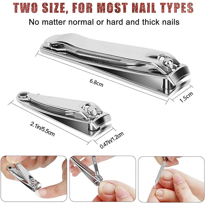 Coupe-Ongles Inox Anti-Éclaboussures Petit Grand ou Duo – CLEVI Paris