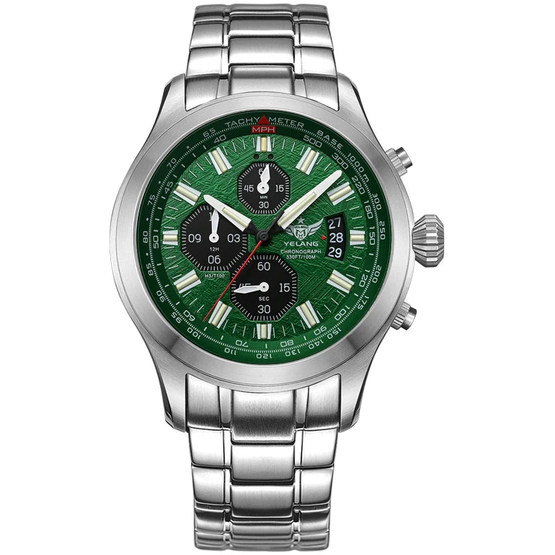 Montre Quartz Homme YELANG V1029S – 42mm, Miyota OS10, Saphir & Étanche 100m