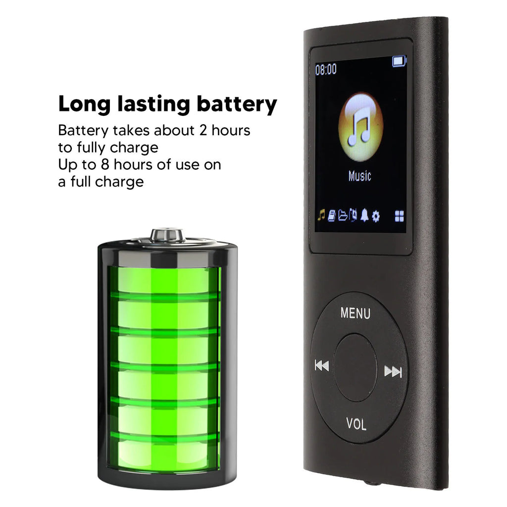 NVPONE Lecteur MP3 Aluminium Écran LCD 1,8" Bluetooth FLAC TF 64Go 8h – CLEVI Paris
