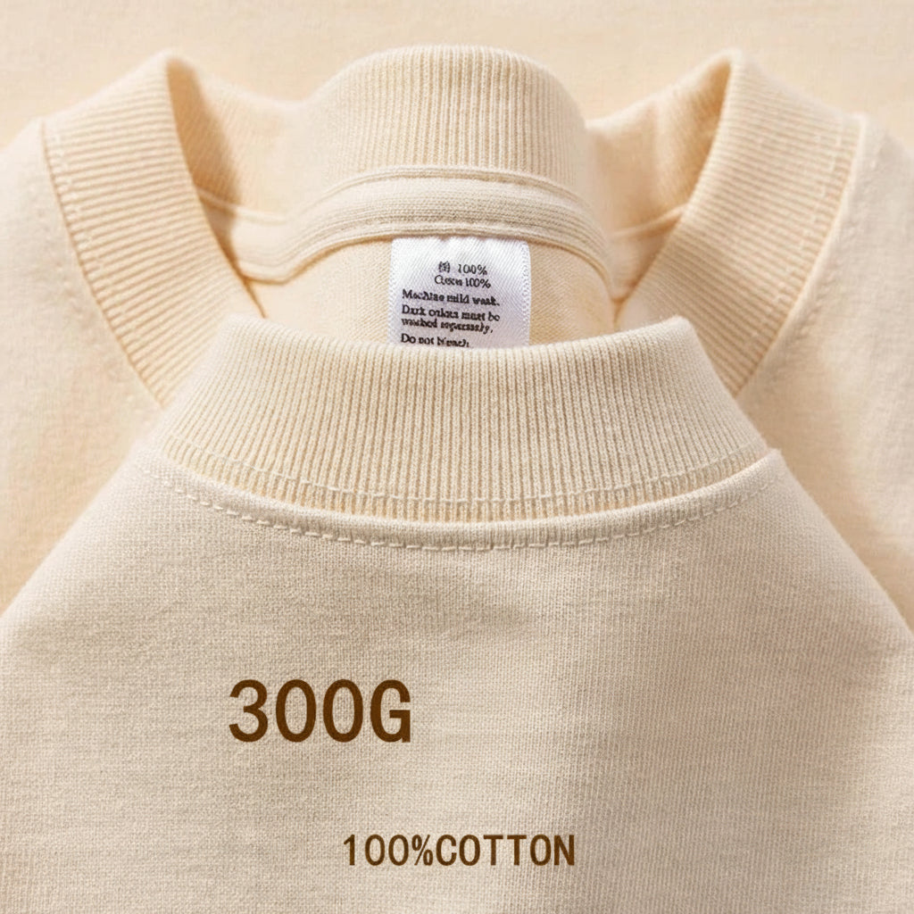 T-Shirt Unisexe Coton Lourd 300g Col Rond Manches Courtes Coupe Loose 18 Coloris Premium – CLEVI Paris