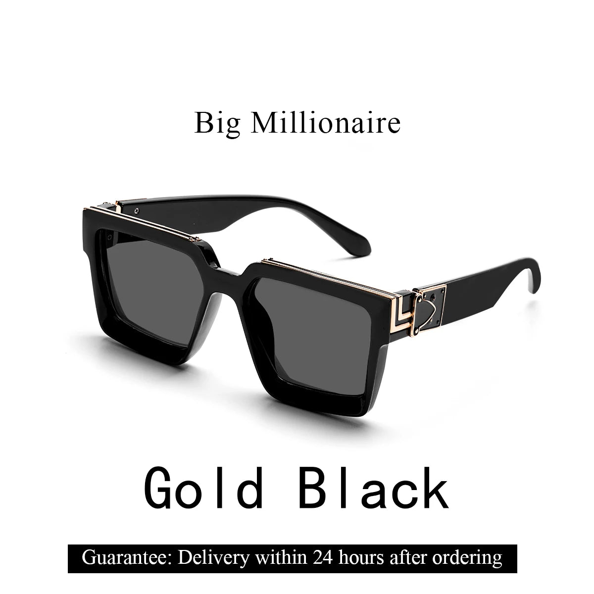Lunettes de Soleil Carrées Style Millionnaire Rétro Homme – Monture Polycarbonate UV400 Catégorie 3 – CLEVI Paris