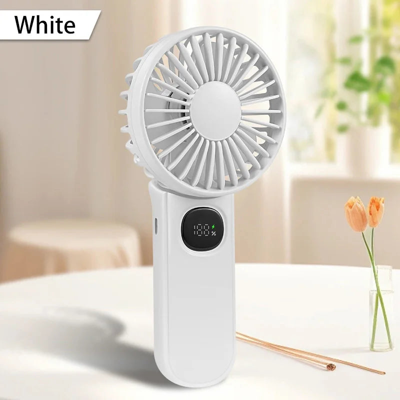 Ventilateur pliable rechargeable 3000 mAh, LED – CLEVI Paris