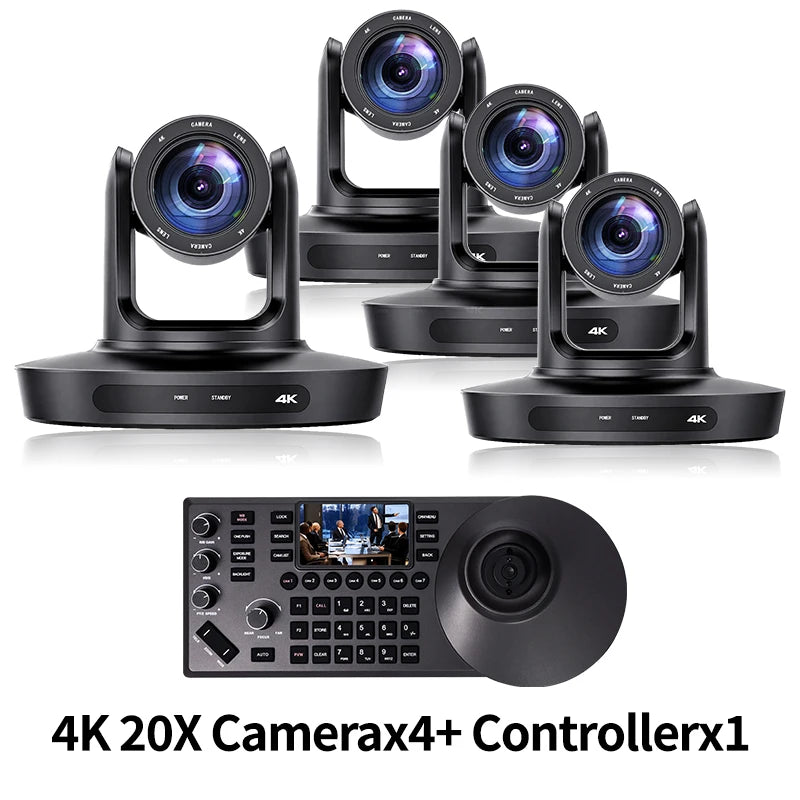 Kit Caméra PTZ 4K MIXIDATS – Zoom 20x, NDI, PoE & Clavier de Contrôle – CLEVI Paris