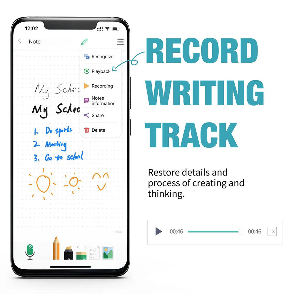 NEWYES SyncPen3 – Stylo Numérique Intelligent + Carnet Connecté & Tablette LCD – OCR Bluetooth