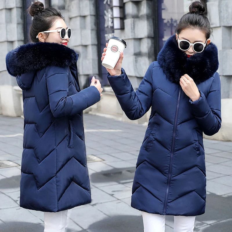 Parka Femme Fourrure Synthétique Capuche Grande Taille – CLEVI Paris