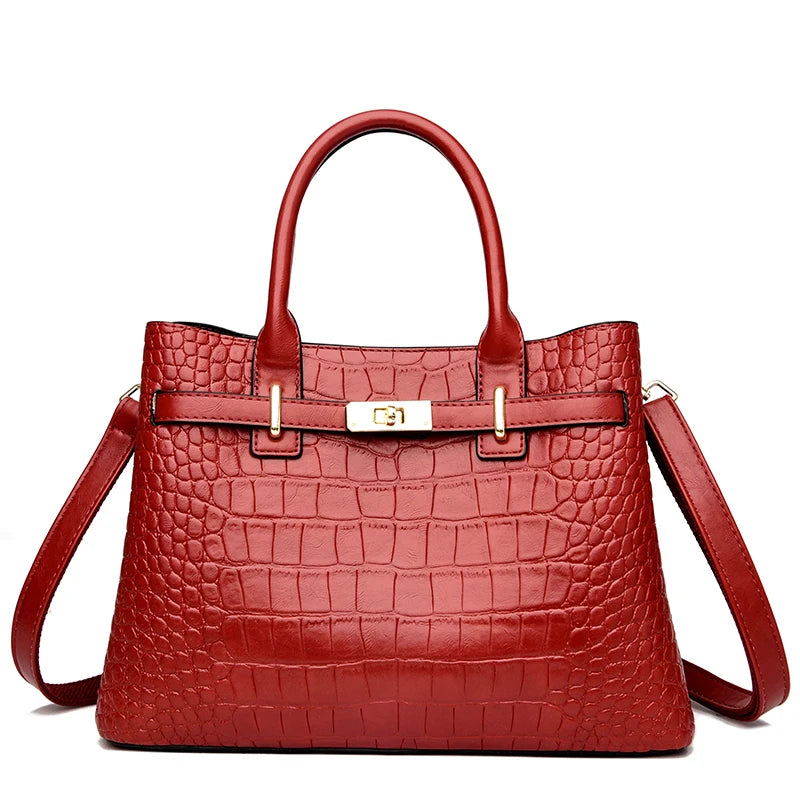 Sac à Main Femme LANYIBAIGE PU Vintage Motif Crocodile 30×12×22cm 5 Coloris – CLEVI Paris