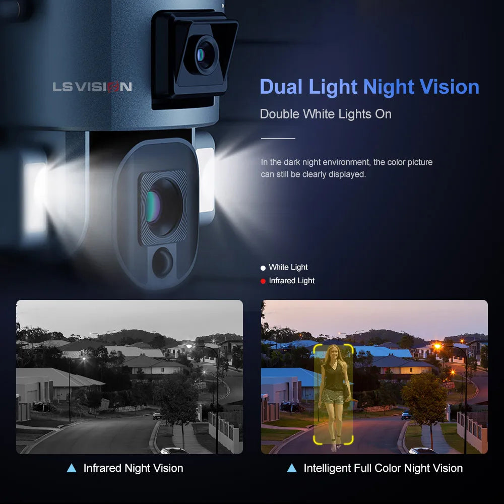 Caméra Solaire LS VISION 4K Double Objectif Zoom 20x 4G/Wi-Fi Suivi IA Vision Nocturne Couleur IP66 – CLEVI Paris
