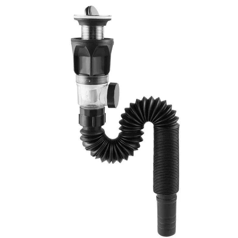 Siphon Flexible Anti-Odeur pour Lavabo — Installation Sans Outils, Anti-Bouchon | CLEVI Paris