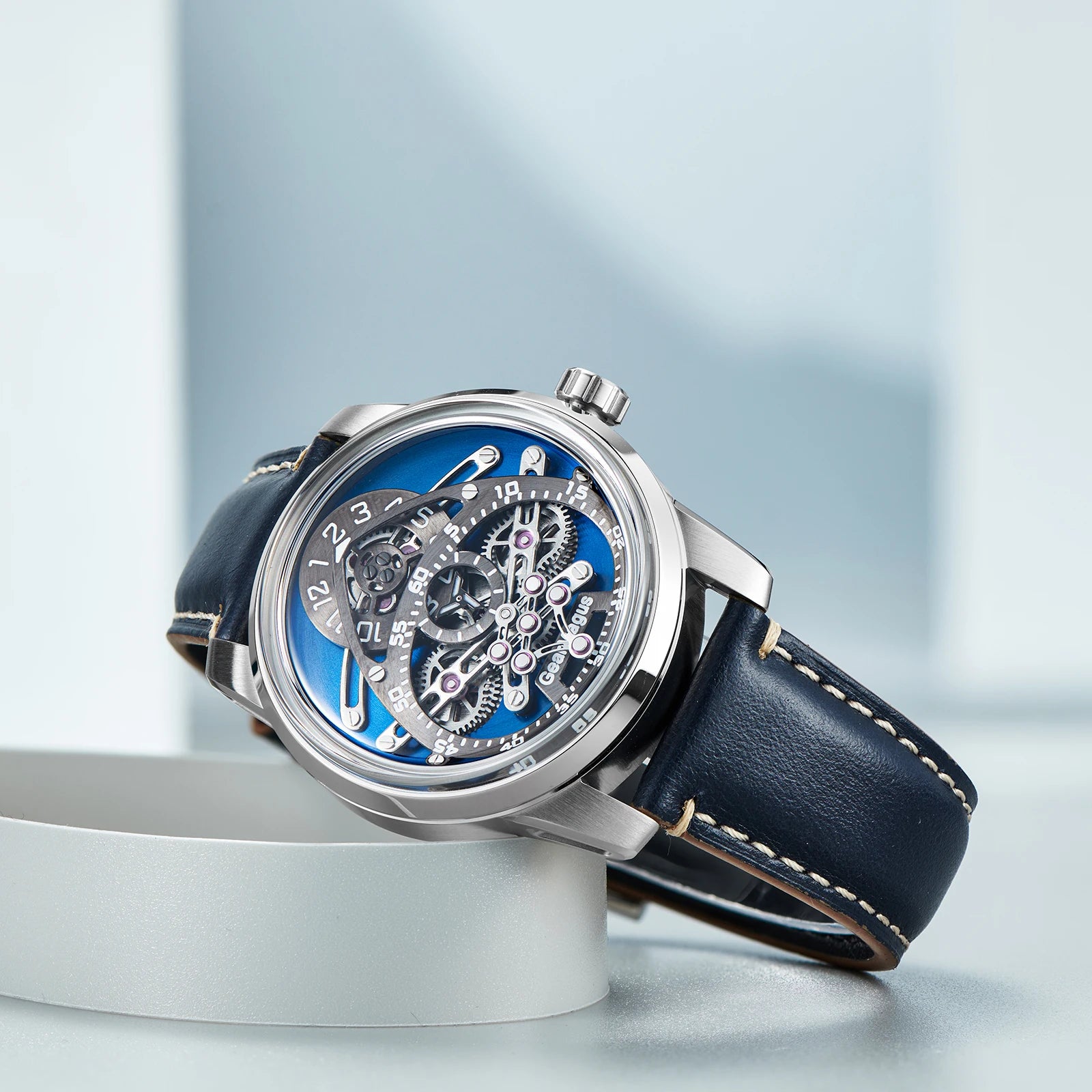 Montre Homme Automatique Aiguilles Télescopiques Calibre Suisse SW200 Oblvlo x GearMagus OBL-MGS – CLEVI Paris