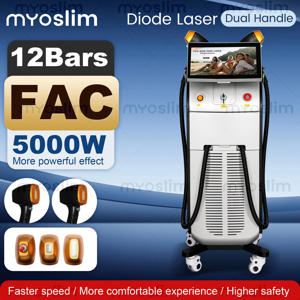 Machine Laser Diode Professionnelle 5000W – 4 Longueurs d'Onde 755/808/940/1064nm + Picoseconde – Épilation & Soin Peau Institut