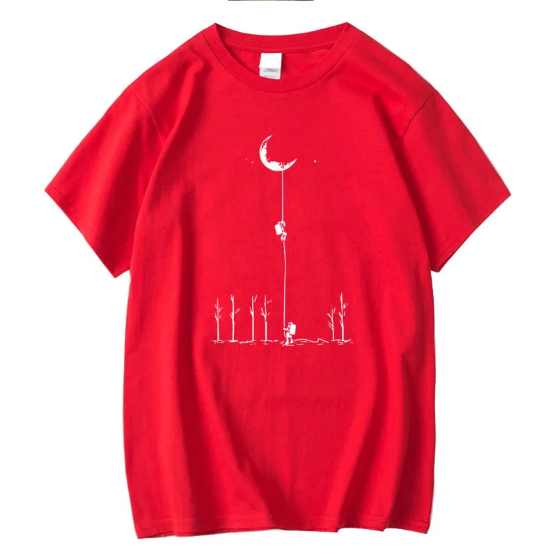 T-Shirt Homme Imprimé Astronaute Hip-Hop Coupe Loose Col Rond 11 Coloris – CLEVI Paris