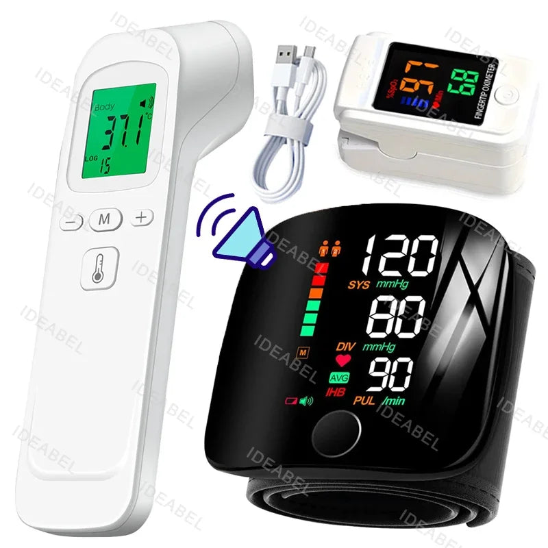 Tensiomètre Poignet LCD Rechargeable Vocal Auto 18 Designs – CLEVI Paris
